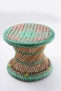 Wicker portable chair isolated