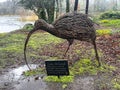 Wicker Reed Structure of the curlew bird at Cong Abbey in Ireland