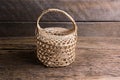 Wicker round bamboo basket