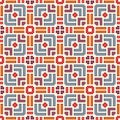 Wicker seamless pattern. Basket weave motif. Bright colors geometric abstract background with overlapping stripes Royalty Free Stock Photo