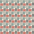 Wicker seamless pattern. Basket weave motif. Pastel colors geometric abstract background with overlapping stripes. Royalty Free Stock Photo