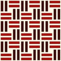 Wicker seamless pattern. Basket weave motif. Red colors geometric abstract background with overlapping stripes. Royalty Free Stock Photo