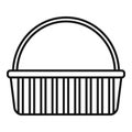 Wicker straw icon, outline style