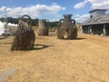 Wicker twigs sculpture at Wedgwood Royalty Free Stock Photo