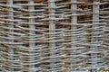 Wicker weaving creates a rustic pattern with natural wood detail Royalty Free Stock Photo