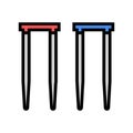 wicket croquet game color icon vector illustration Royalty Free Stock Photo