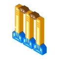 wicket croquet game isometric icon vector illustration Royalty Free Stock Photo