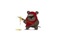 wicket ewok on white background Pro Vector Royalty Free Stock Photo