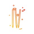 wicket out cricket icon vector design