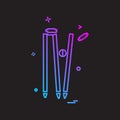 wicket out cricket icon vector design