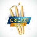 Wicket Stumps for Cricket Championship concept.