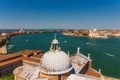 View on Venetian Lagoon and islands from Campanile San Giorgio Maggiore.