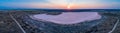 Lake Crosbie - pink lake in Murray-Sunset N.P. Royalty Free Stock Photo