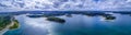 Panorama of the scenic Cardinia Reservoir. Royalty Free Stock Photo