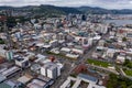 Wide Aerial View, Wellington New Zealand. Royalty Free Stock Photo