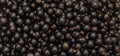 Wide Angle Background from fresh black currant berries Royalty Free Stock Photo