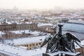 Snowy cityscape of Sanct Petersburg