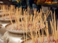 Multiple pots of burning incense sticks, Phitsanulok, Thailand Royalty Free Stock Photo