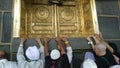 Wide angle close up shoot in kaabah door.