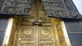 Wide angle close up shoot in kaabah door. Royalty Free Stock Photo