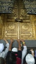 Wide angle close up shoot in kaabah door.