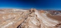 Wide gigapan panorama of Moon valley crest in Atacama Royalty Free Stock Photo