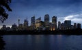 Wide angle night landscape, sea and nature wonderful from sydney in australia Royalty Free Stock Photo