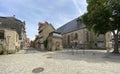 Wide angle panorama of the square in Quedlinburg Germany
