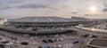 Wide angle panorama of Stuttgart Airport, Germany