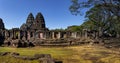 wide angle of prasat hin phimai korat one of most popular history traveling destinaton in nakornratchasima north eastern thailand Royalty Free Stock Photo