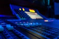 Wide Angle Professional Audio Mixing Board/ Console Royalty Free Stock Photo