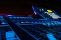 Wide Angle Professional Audio Mixing Board/ Console Royalty Free Stock Photo