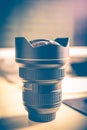 Wide Angle Professional Lens Royalty Free Stock Photo