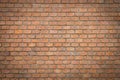 Wide angle of red brick wall texture for background. Loft wall for coffee shop Royalty Free Stock Photo