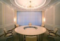 Wide angle shot of empty meeting conference room