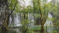 wide angle shot of galovacki buk waterfall at plitvice national park Royalty Free Stock Photo