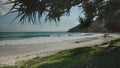 Wide angle shot, looking to the east, of wategos beach at byron bay Royalty Free Stock Photo