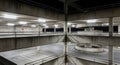Modern Concrete Parking Garage at Night Royalty Free Stock Photo