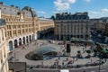 A wide angle shot of the Gare Saint-Lazare railway station termi in Paris, France. Royalty Free Stock Photo