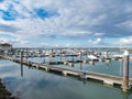 Wide angle shot over Malahide harbor in County Dublin, Ireland