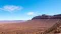 Wide angle shot of rock formations during the day in Draa Valley, Morocco Royalty Free Stock Photo