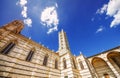 A wide angle shot of the Siena Cathedral Santa Maria Assunta/Duomo di Siena in Siena