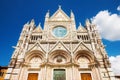 A wide angle shot of the Siena Cathedral Santa Maria Assunta/Duomo di Siena in Siena