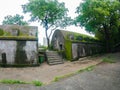 Wide Angle Shot Taken From Inside Of Old Ruins Of Abandoned Sewri Fort In Mumbai, India