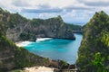 A wide angle Thousand Islands Viewpoint in Nusa Penida, Indonesia