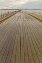 London, Southend: pier deck and railway Royalty Free Stock Photo