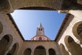 Wide angle view of Atrium of Euphrasian basilica Royalty Free Stock Photo