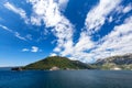 Wide angle view of bay of Kotor Royalty Free Stock Photo