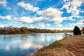 A wide-angle view of the Catawba river in South Carolina.