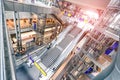 Wide angle view of central main train station in Berlin